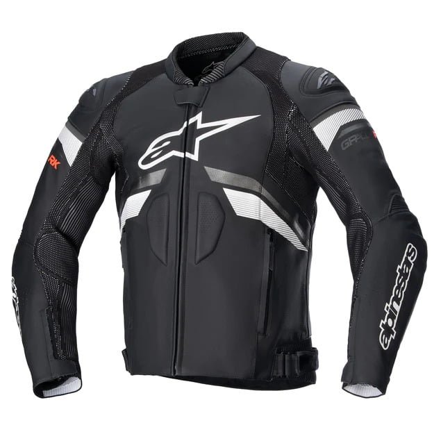 ALPINESTARS GP PLUS R V3 LEATHER JACKET BLACK, WHITE ALPINESTARS GP PLUS R V3 LEATHER JACKET BLACK, WHITE