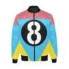 Multi Color 8 Ball Satin Bomber Jacket