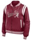 Alabama Crimson Full-Zip Bomber Jacket