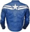 Captain America Blue Leather Jacket - Image 2