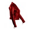 Deep Red Voguish Women’s Leather Jacket - Image 2