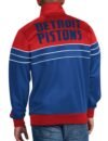 Detroit Pistons Red and Blue Knit Full-Zip Track Jacket - Image 2