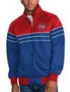 Detroit Pistons Red and Blue Knit Full-Zip Track Jacket