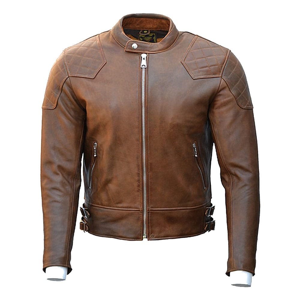 Goldtop-76-Armoured-Leather-Jack Goldtop 76 Armoured Leather Jacket – Brown - Image 1