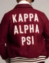 Kappa Alpha PSI Varsity Maroon Bomber Jacket - Image 2