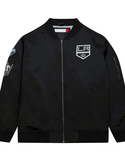LA-Kings-Current-Logo-Lightweigh LA Kings Current Logo Lightweight Satin Jacket - Image 1