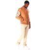 Mens 8 Ball Light-Brown Bomber Leather Jacket - Image 4