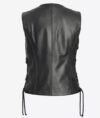 Women's Black Western Leather Vest High Quality Real Lambskin Leather - Image 2