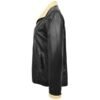Women’s Leather Classic Button Box Jacket Amber Black Beige - Image 3