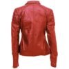Women’s Red Stylish Leather Jacket - Image 2