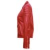 Women’s Red Stylish Leather Jacket - Image 3