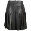 Black Leather Plated Kilt - Image 2