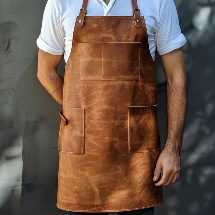 brownbaristaleatherapron JavaJute Barista Leather Apron - Image 1
