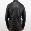 Mens Cafe Racer Biker Leather Jacket - Image 4