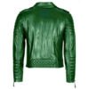 Forest Green Biker Leather Men Jacket - Image 2