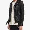 Pure Black Leather Jacket For Men - Image 4