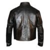 Men's Black Biker Leather Jacket - Image 3