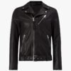 Pure Black Leather Jacket For Men - Image 2
