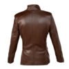 Dark Brown Leather Blazer For Men - Image 2