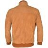 Men's Suede Leather Bomber Jacket - Image 2
