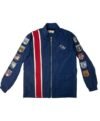 Lana Del Rey Racing Stripe Leather Jacket