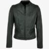Women’s Deep Green Serpent Leather Jacket
