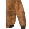 Lucian's distressed brown A2 Bomber shearling jacket - Image 6