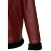 Aurelius Burgundy B3 bomber shearling jacket - Image 7