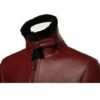 Aurelius Burgundy B3 bomber shearling jacket - Image 5