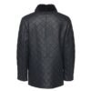 Drew Navy quilted sheepskin shearling coat - Image 2