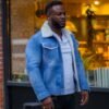 Chris' Denim style Shearling Trucker Style Jacket - Image 4