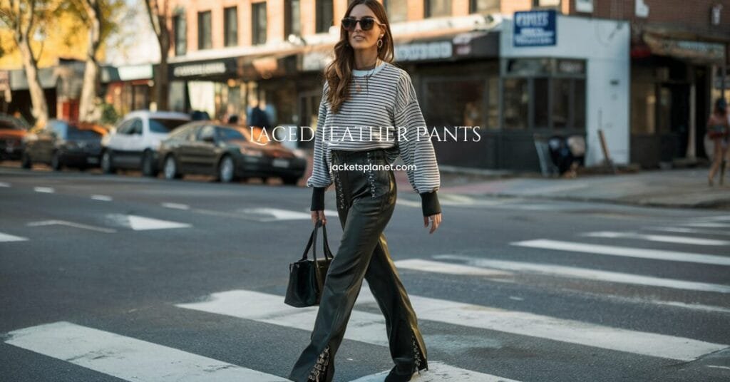 Laced Leather Pants
