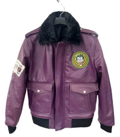 batman goon joker gothom leather jacket