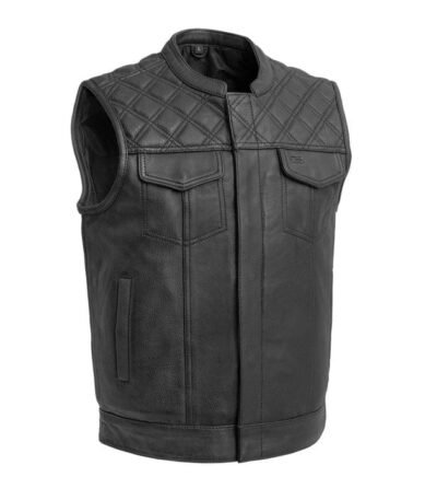 Downside Men’s Riding Leather Vest Built for Comfort