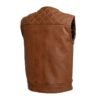Dust Devil Men's Biker Leather Vest Classic Design - Image 2